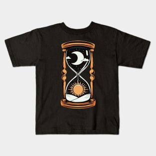 Sun and Moon Hourglass Witches Witchcraft Gothic Kids T-Shirt